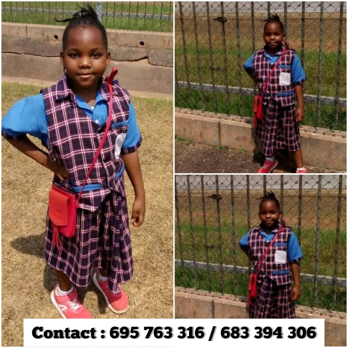 Juste un partage pourrait aider à remettre de l'ordre dans le cœur de la mère et la famille de cette gamine disparue dans la ville de Yaoundé il y'a plus de 24h 🙏🏿🙏🏿

Merci d'avance : #LePartageSauve ✊🏾