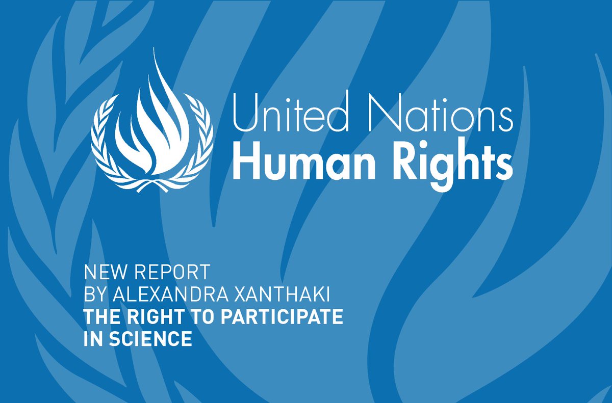 Tomorrow the UN Special Rapporteur on #CulturalRights @AlexXanthaki will be presenting her new report on 'The right to participate in science'! 📅 07 March 2024 🕛 11:45 am CET 📍 Online The report: undocs.org/Home/Mobile?Fi… Watch live: webtv.un.org/live/