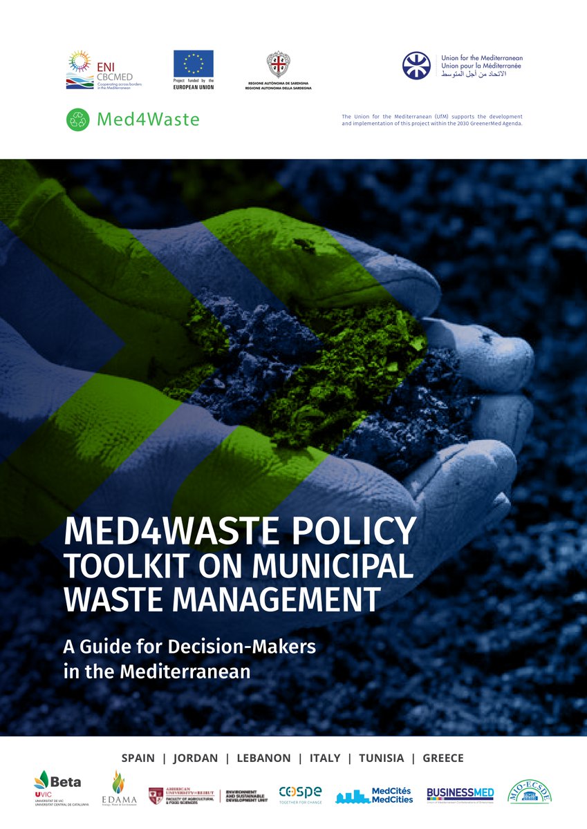 BETA_TechCentre's tweet photo. 📣 The @Med4Waste Policy Toolkit on Municipal Waste Management is available!

This document aims to transmit to key #Mediterranean actors a set of recommendations and policy guidelines to facilitate the achievement of a #CircularEconomy.

Download it:
https://t.co/pGUBKGkumc https://t.co/mEHmpCn7Gt