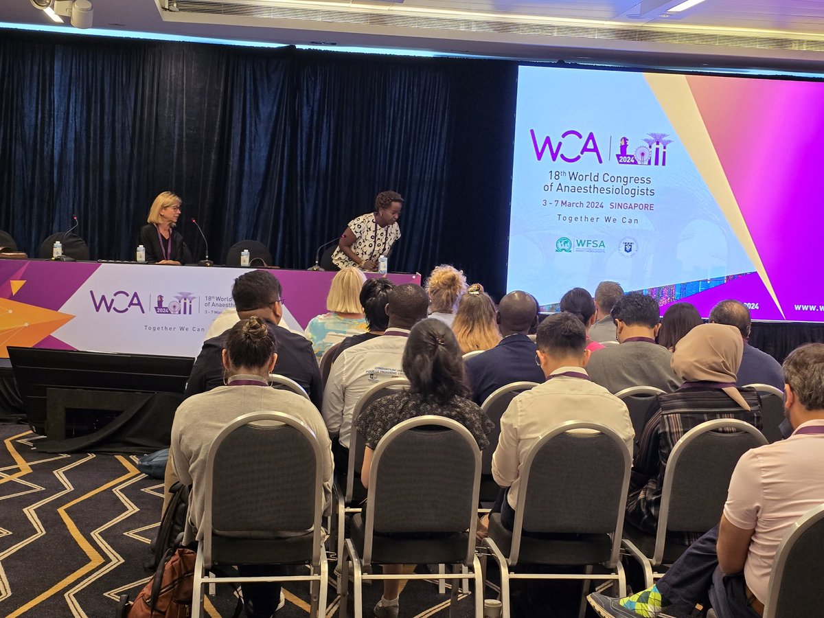 Dr Wangui Thanga chairing the session on Novel analgesics and approaches to pain management in children during #WCA2024 in #Singapore. <a href="/wfsaorg/">WFSA</a> <a href="/canecsa/">CANECSA</a> <a href="/SafeKrna/">SafeAnesthesia4All</a> <a href="/AKUHNairobi/">Aga Khan University Hospital, Nairobi</a>