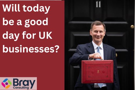 Will today be a good day for UK businesses, employers, employees, and investors? Stay tuned for today's Spring Budget starting at 12:30
#SpringBudget #BudgetAnnouncement #JeremyHunt #MedicalIndustry #NationalInsurance #TaxCuts #TaxIncentives #TaxBreaks #BrayConsulting #SteveBray