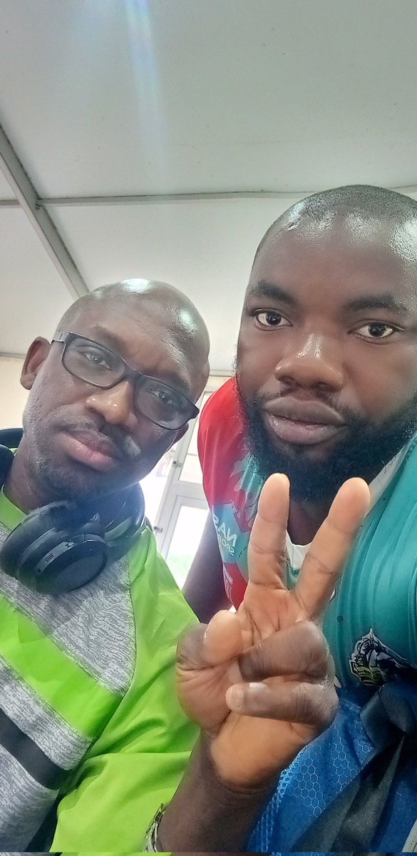 With the head coach of Nigeria Table Tennis 🏓 Team, Segun Toriola.

He is a 4x All African Games champion (Singles) and attended the Olympic Games seven times

#KutiInGhana 
#AfricanGames2024 #Lagos #Ladies #Nigerians