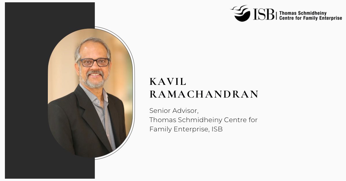 Professor Kavil Ramachandran shared his expertise on navigating the transformational challenges faced by family businesses with esteemed members of the Confederation of Real Estate Developers' Associations of India (CREDAI). 
#ThS_CFE #FamilyBusiness #isb