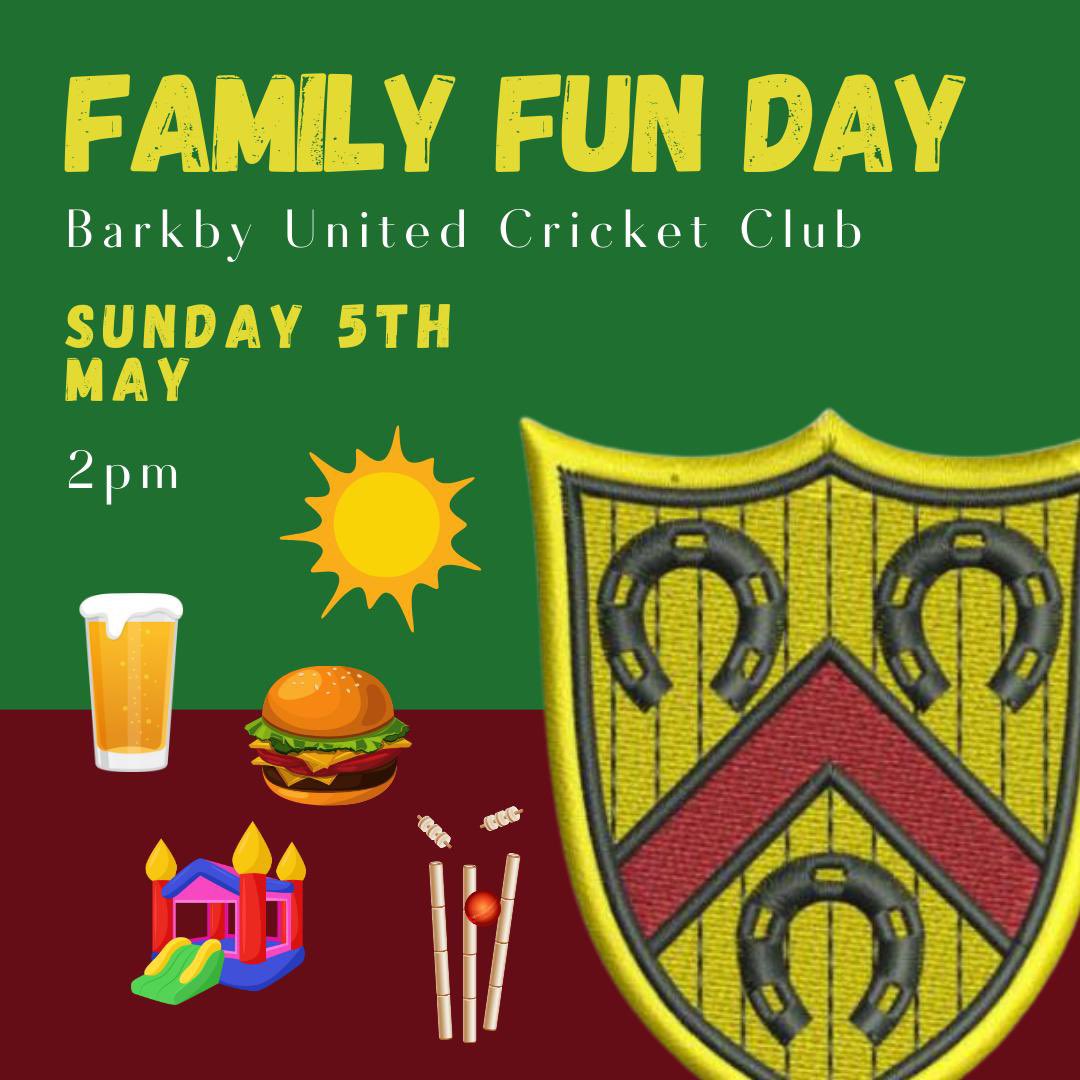 Join us on Sunday May 5th as we host our Family Fun Day event 😍 We have activities to keep the whole family entertained and invite the local & cricketing community to come down and enjoy the bank holiday weekend with us!☀️🍔🍻 Our Friendly XI are also hosting @CarillonCC 🏏