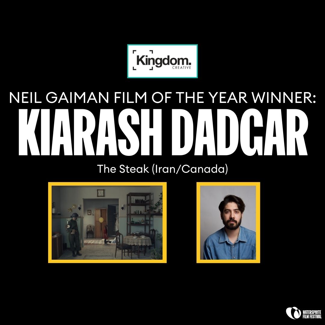 CONGRATULATIONS to the winner of our AUDIENCE AWARD with Kingdom Creative: Kiarash Dadgar with 'The Steak'! Thank you to @AmazonMGMStudio for sponsoring the Watersprite 2024 Awards Ceremony, which is available to view until March 8th at watersprite.org.uk/tickets