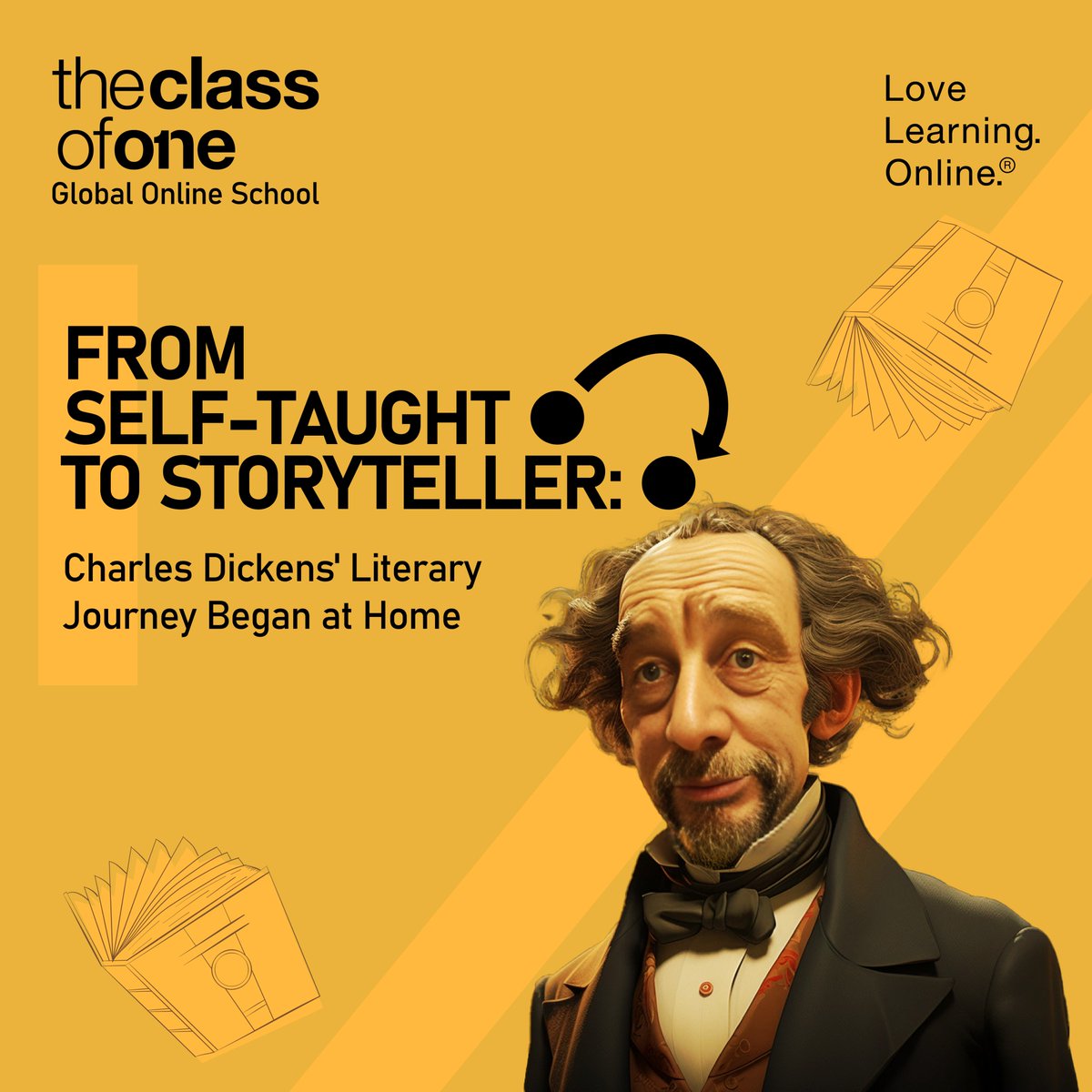 Charles Dickens' self-taught journey, driven by discipline and a love for literature, highlights the power of self-education in shaping literary genius. 
#TCO1 #OnlineEducation #SelfLearning #LiteratureLove #HomeschoolingSuccess #StudentMotivation