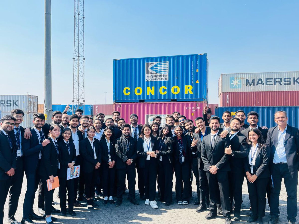 Reflecting on an enriching experience at CONCOR. Our @IMSGhaziabad students from Operations Management Specialisation explored the intricate world of container logistics firsthand. From understanding supply chain dynamics to witnessing cutting-edge technology in action