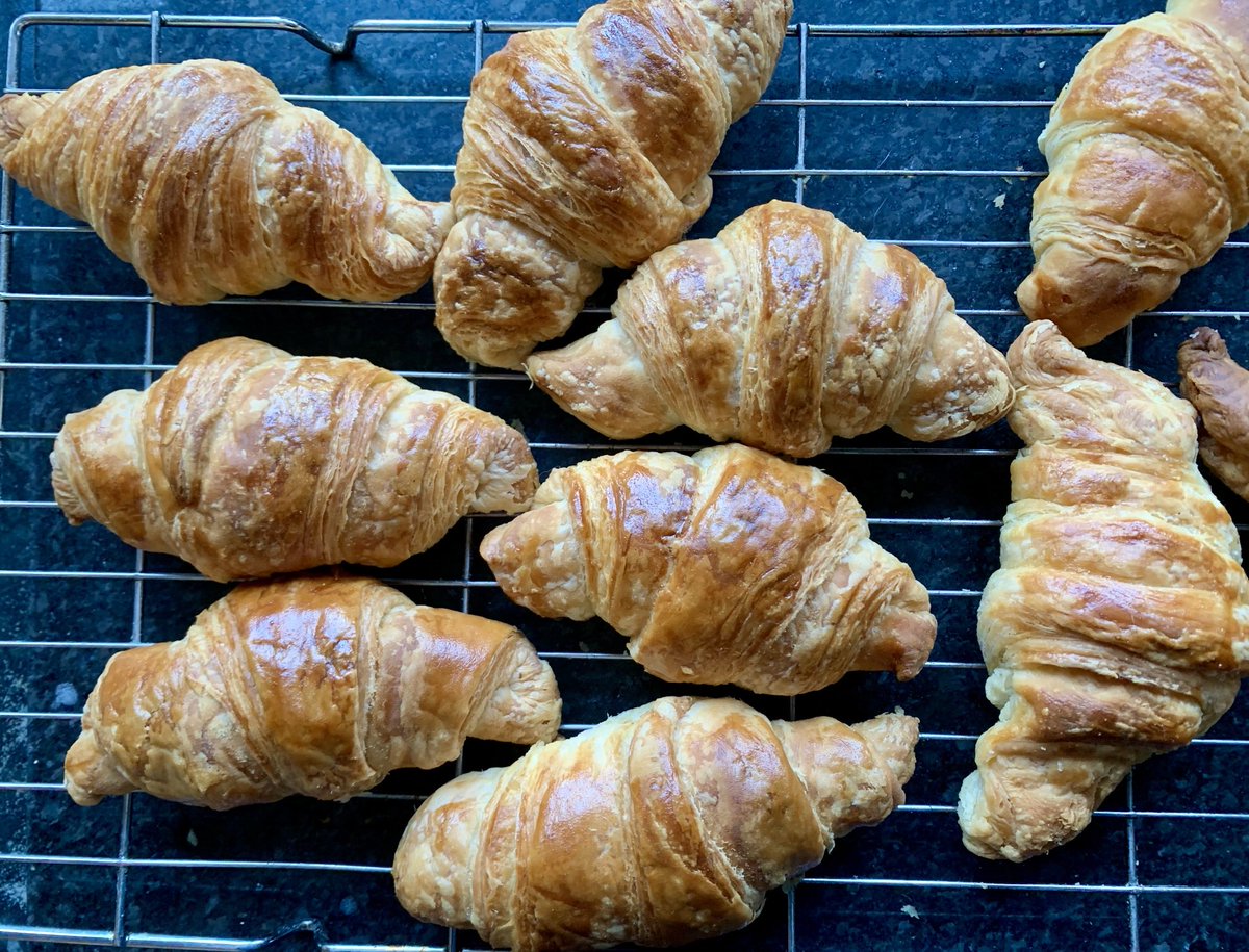 llb_mark's tweet photo. Despite all my years as a chef these are my first croissants. These are #sourdough &amp; only took a mere 3 days to make, but so does my pain de campagne. This style of cooking is good for my disabilities, slow &amp; steady with lots of resting.

#homebaking #disabilities #food #baking https://t.co/Y8POphFvOu