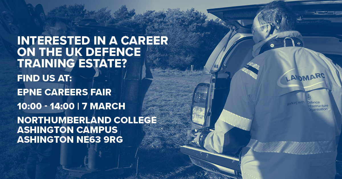 Interested in a career on the @mod_dio UK Defence Training Estate? Visit #TeamLandmarc at Northumberland College on 7 March for the @EPNorthEast Careers Employment Fair to discuss the range of job opportunities available. #LifeAtLandmarc #TeamLandmarc