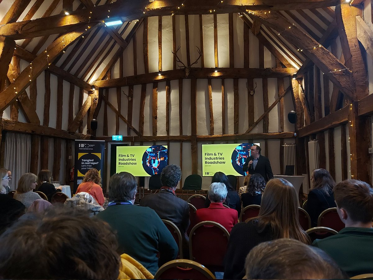 Back at Knebworth Barns this am with Council Leader Cllr Richard Henry and Portfolio Holder for Culture, Leisure &amp; Information Technology Cllr Loraine Rossati for a Film and Industries Roadshow this. Knebworth itself has provided the backdrop for many films over the years.