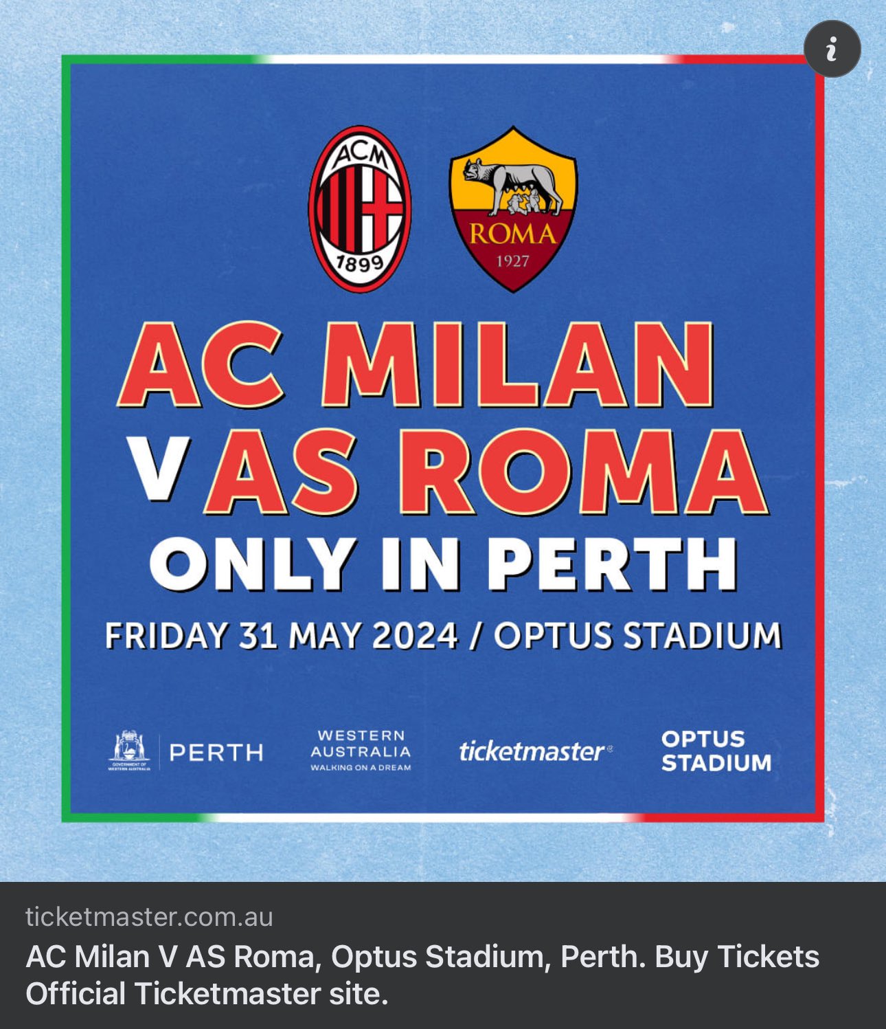 Steven G Vinson on X: &ldquo;AC Milan and AS Roma are coming to Optus 