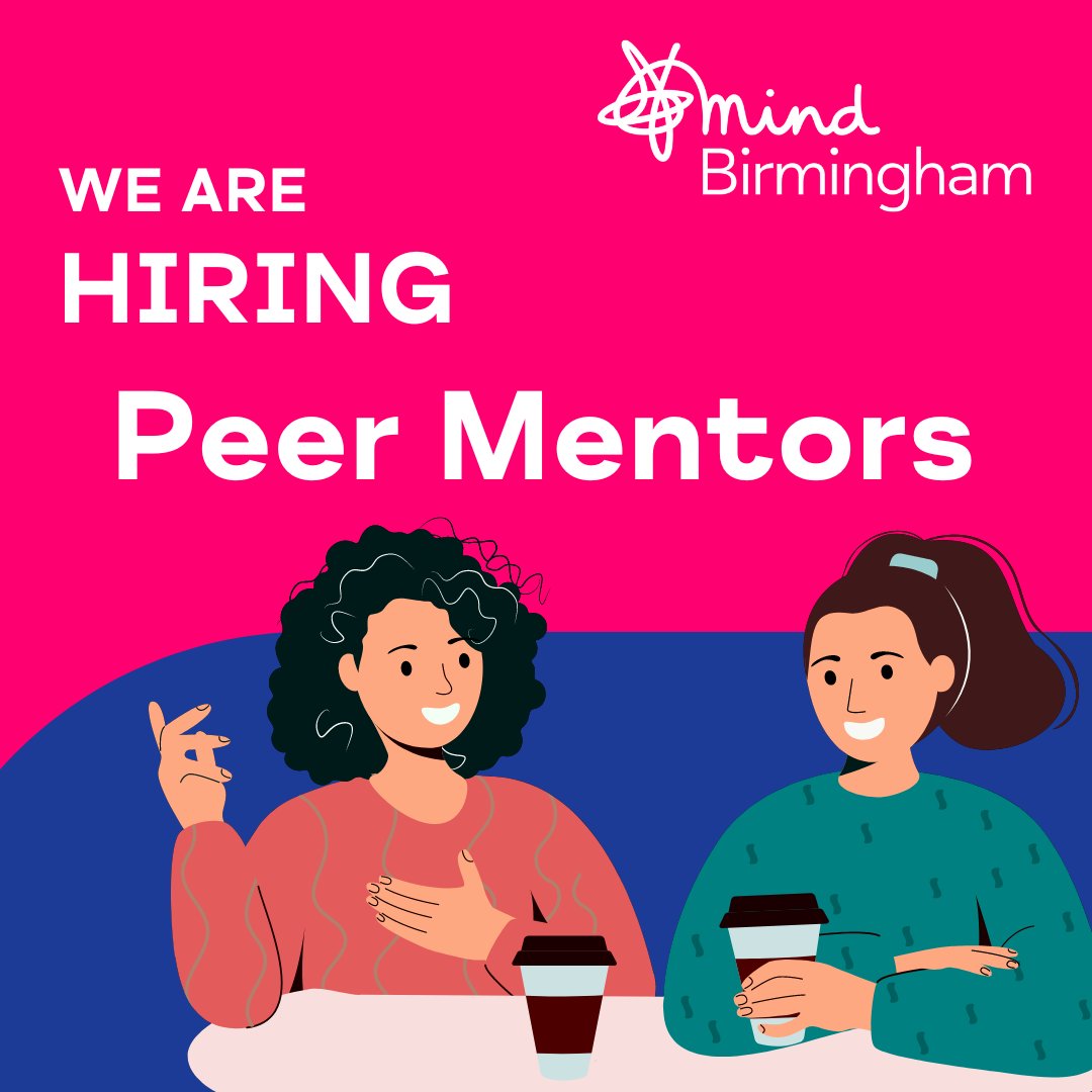 💙 We are recruiting for Peer Mentors 💙 Are you ready to use your own mental health experience to support others? ✨ FT & PT positions available ✨ Hybrid role - Office, Community, Home ✨ £21,460 pa FTE ✨ Close - Sun 24th March Apply now at birminghammind.org/get-involved/w…
