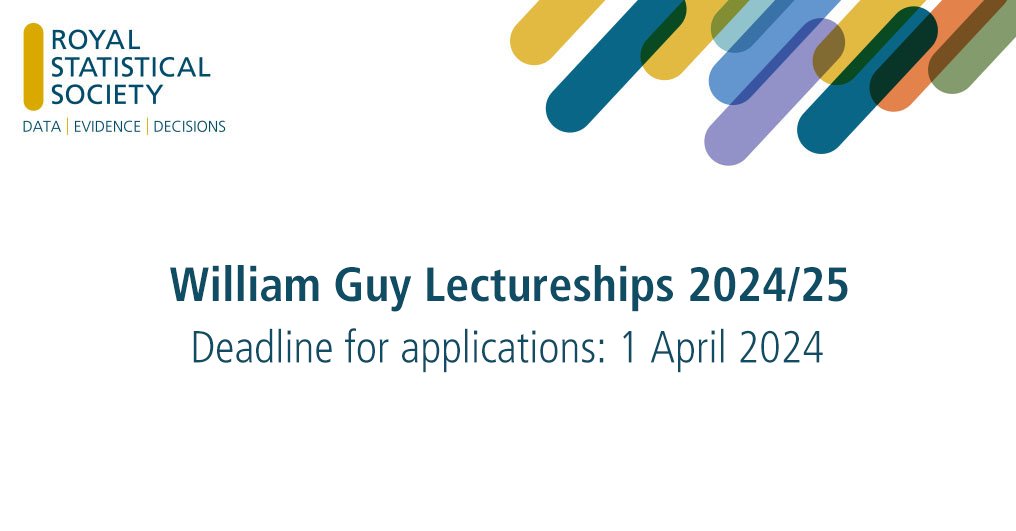 🌟 Could you inspire the next generation? The RSS William Guy Lectureships 2024/25 is now accepting applications! 

This year, we're helping young people to discover the hidden world of statistics and data behind our everyday lives 👀

📅Deadline 1 April!

ow.ly/WeXR50QGcV3