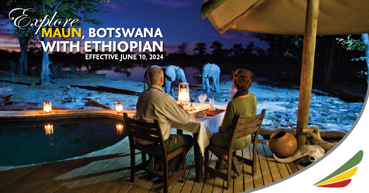 flyethiopian's tweet image. Exciting News!
Ethiopian Airlines is thrilled to announce the launch new thrice-weekly services between Addis Ababa, Ethiopia, and Maun, Botswana, commencing on June 10, 2024.
#EthiopianAirlines #NewDestination  #Maun  #FlyEthiopian  #BookNow
