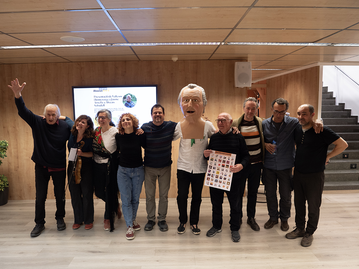 Revista Vallesos (@vallesos) on Twitter photo Ahir, a l'Abacus de Sabadell, una gran festa per homenatjar Jaume Arnella. Gràcies Carles Belda <a href="/BeldaCarles/">Carles Belda Valls</a> , <a href="/JoanGarrigaMG/">Joan Garriga</a> , Rafael Sala, <a href="/rossinyolic/">núria lozano</a>, Carol Duran, Fèlix de Blas, Joan Vilamala, Carme Guillamon, <a href="/ArnauGuardi/">Arnau Guardi Codina 🎗</a> i tothom que hi va poder ser. Cultura popular Ahir, a l'Abacus de Sabadell, una gran festa per homenatjar Jaume Arnella. Gràcies Carles Belda <a href="/BeldaCarles/">Carles Belda Valls</a> , <a href="/JoanGarrigaMG/">Joan Garriga</a> , Rafael Sala, <a href="/rossinyolic/">núria lozano</a>, Carol Duran, Fèlix de Blas, Joan Vilamala, Carme Guillamon, <a href="/ArnauGuardi/">Arnau Guardi Codina 🎗</a> i tothom que hi va poder ser. Cultura popular