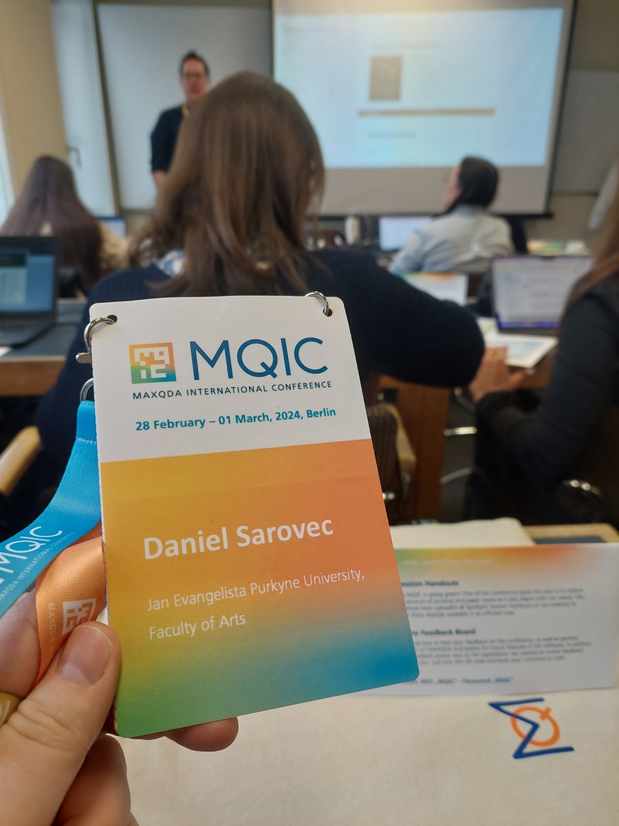 Člen <a href="/PolSci_FF_UJEP/">Katedra politologie FF UJEP</a> - <a href="/DanielSarovec/">Daniel Šárovec</a> se 28.2.-1.3. 2024 zúčastnil v Berlíně MAXQDA International Conference. V rámci mezinárodní mezioborové akce se konala řada workshopů a spotlight  sessions zaměřených na kvalitativní analýzu dat v programu MAXQDA a využití AI v této oblasti.