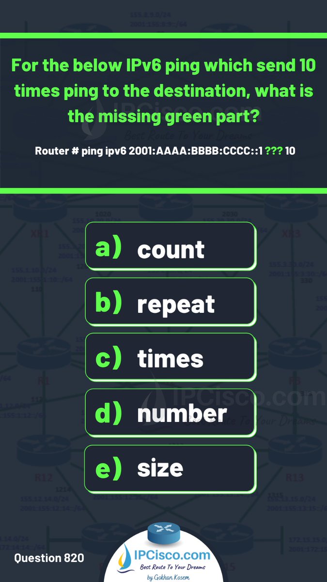 Daily Networking Challenge! | IPCisco
.
Please Like &amp; Retweet..:)
.
#network #ccna #networking #ccie