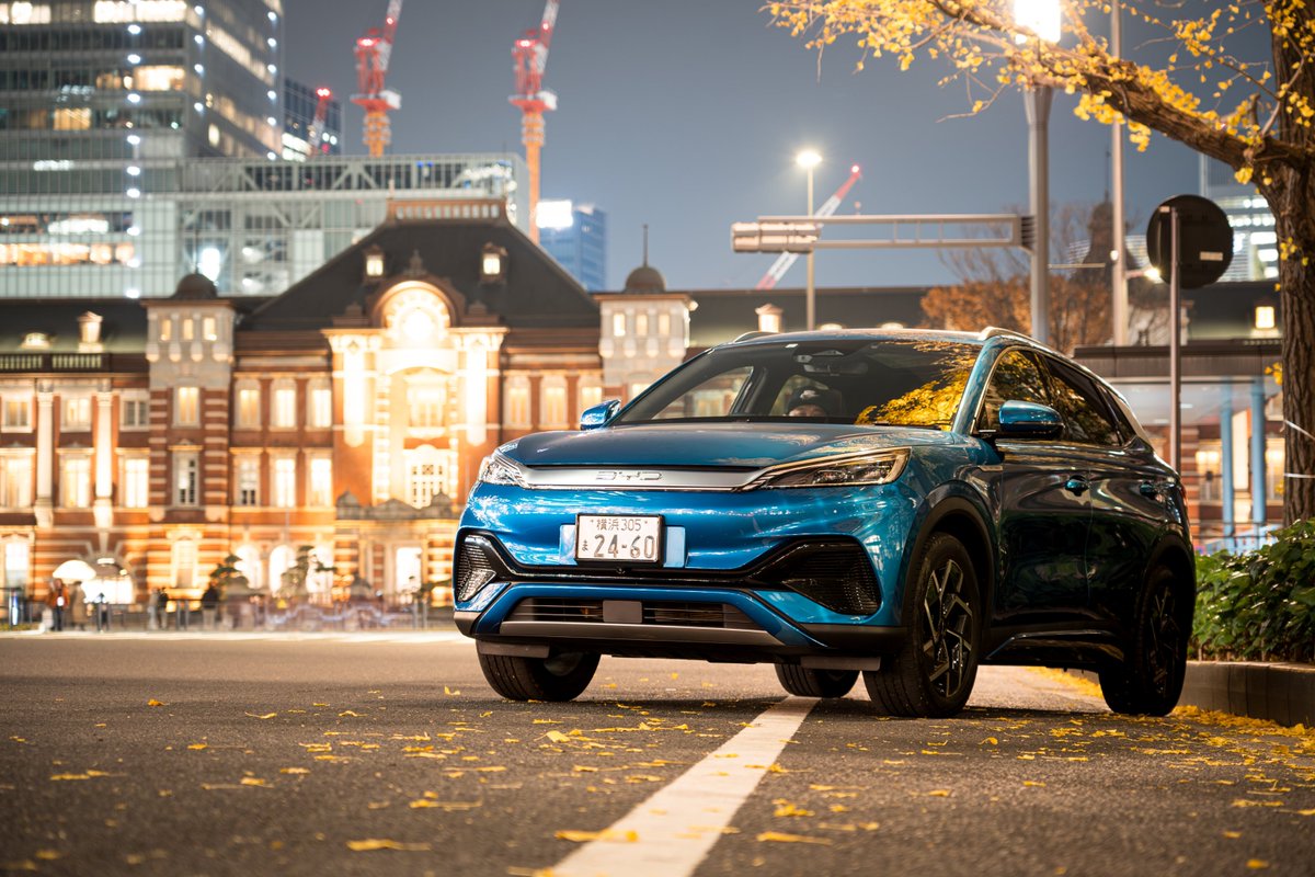 BYD_AsiaPacific's tweet photo. With colourful and sparkling lights🌟, BYD ATTO 3 accompanies🤗 you in the night📸.

#BYD #BYDJapan #BYDATTO3 https://t.co/Uv1P6djY0W