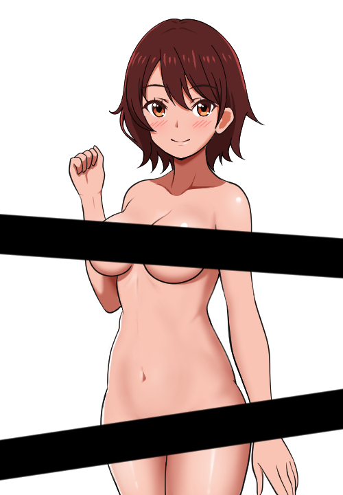 またBANを食らうのは嫌なのでパブリッシャーに相談の上で夢乃の立ち絵を見直しています。少しおっぱいが大きくなり、腰回りがよりムチッとします 