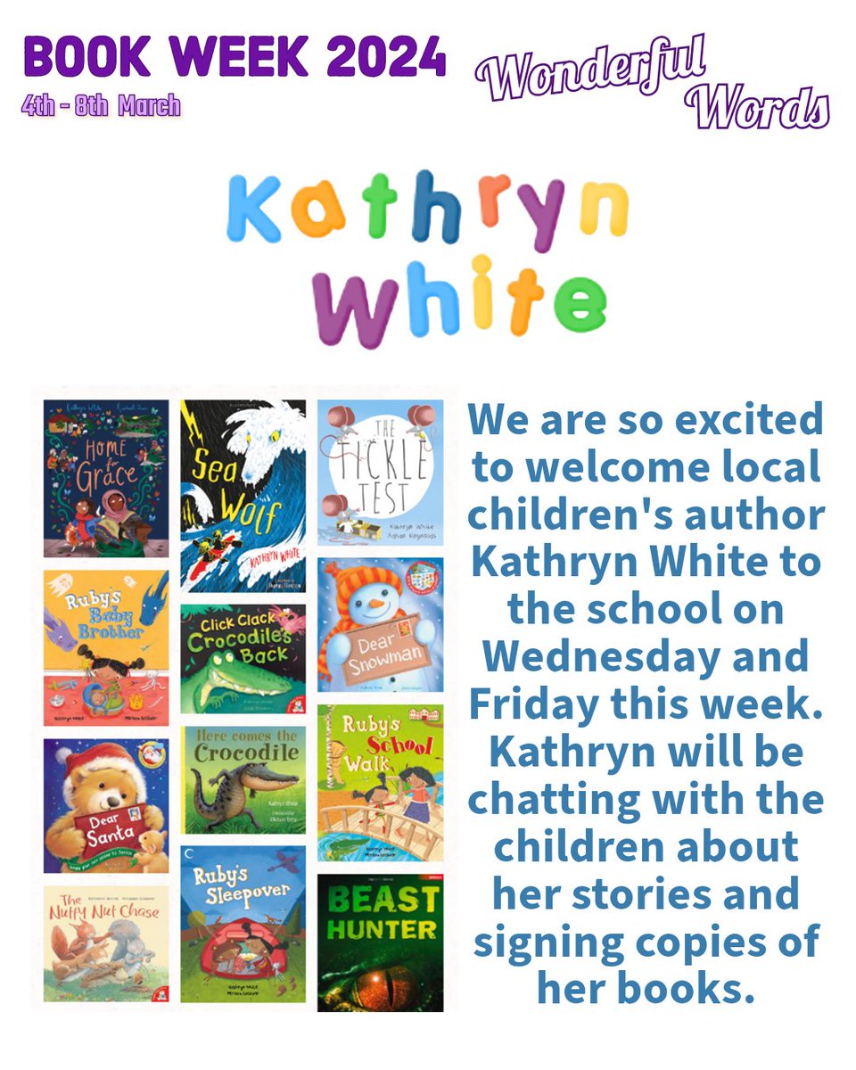 The children can’t wait to meet you @kathryniwhite 
#bookweek2024
@combe_down