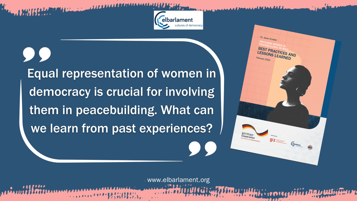 #IWD2024 

When women participate in #democracy, everybody benefits. What can we learn from past experiences of feminist organisations involving women in #peacemaking  in #Iraq ? 
Check our research paper ⬇️ bit.ly/3Tmii0q

 #RepresentationMatters  #feministforeignpolicy