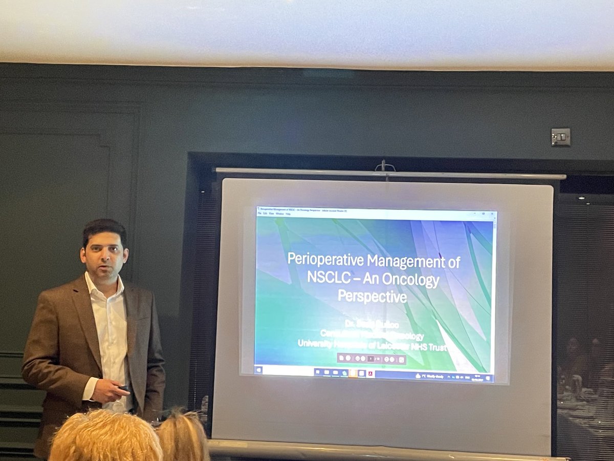 SriRathinam's tweet photo. The 3rd ⁦@SurgeryThoracic⁩ #TrEAT session on 5/3/24  focusing on oncology.Thank you Dr Sean Dullo! #TeamEducation #MDT ⁦@Leic_hospital⁩ Thanks to ⁦@ASTRAZENECAUK⁩ and ⁦@irwinmitchell⁩ for sponsoring the event. https://t.co/n6Ot71sN7N