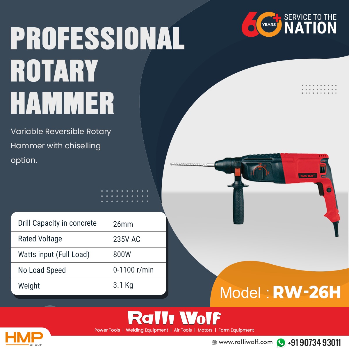 Ralli Wolf RW-26H Professional Rotary Hammer is a variable reversible rotary hammer with a chiselling option. It has a comfortable grip, very lightweight and easy to use. For more information visit: bit.ly/340Qd3A
#rotaryhammer #rw26h #hammer #powertools #RalliWolf