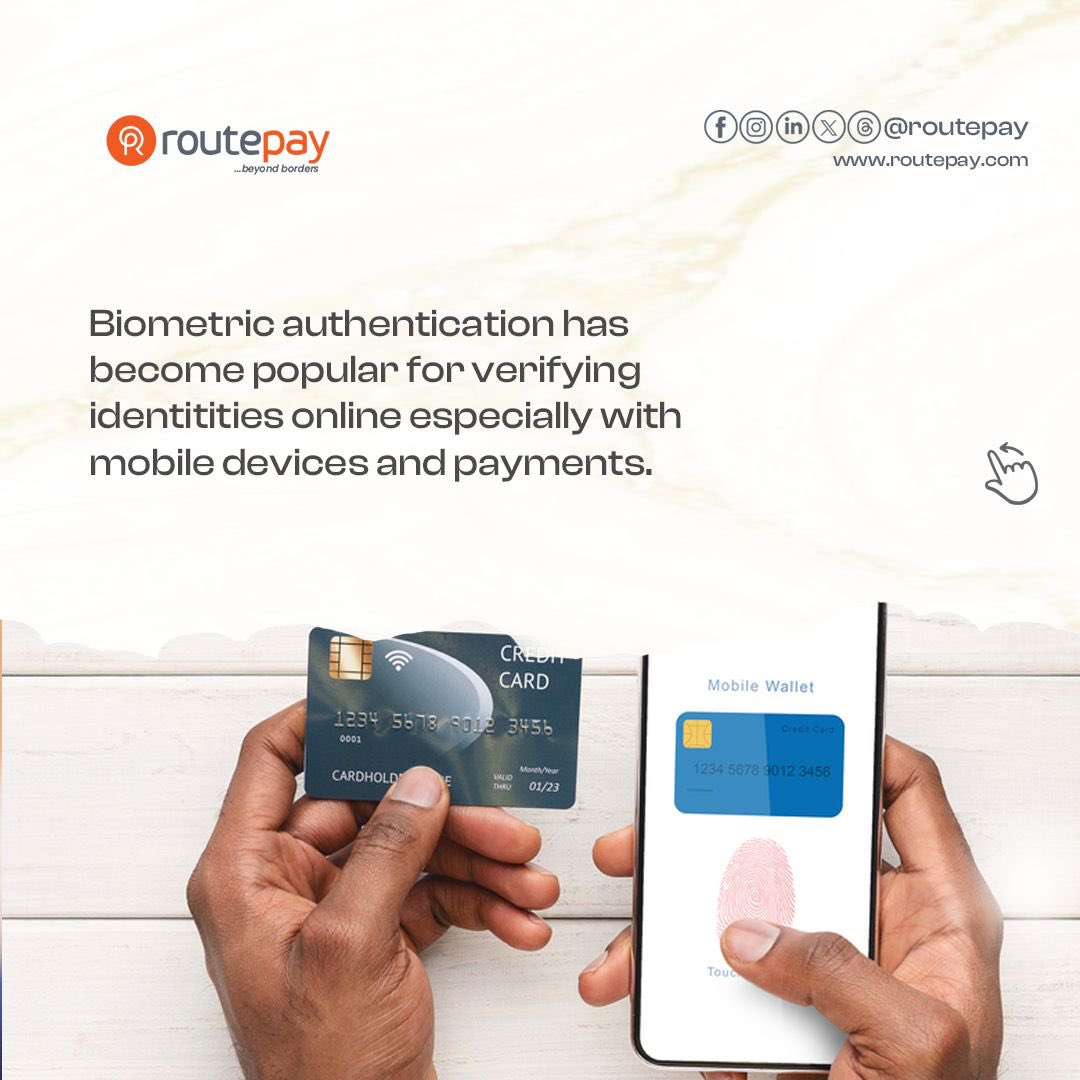 RoutePay's tweet image. Have you ever used biometric authentication while using your favourite apps?

 Here are a few things to know about it. 

Slide to learn more.

#RoutePay #FintechTips