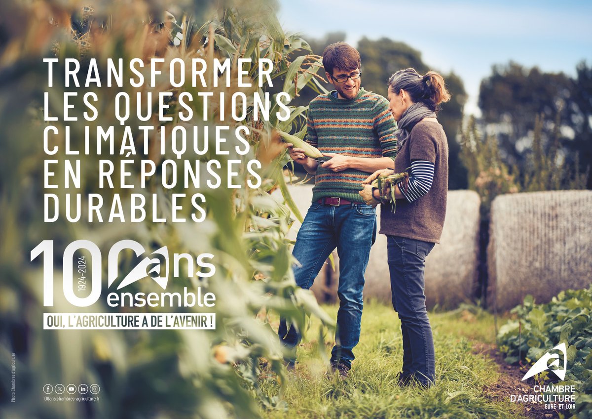 🤩1️⃣0️⃣0️⃣ans des #ChambresAgri⭐
Forts de notre présence sur tout le territoire et de l'engagement des nos collaborateurs, les Chambres d'agriculture sont prêtes à relever les défis de demain :
✅Transformer les questions climatiques en réponses durables
#100ansChambresAgri