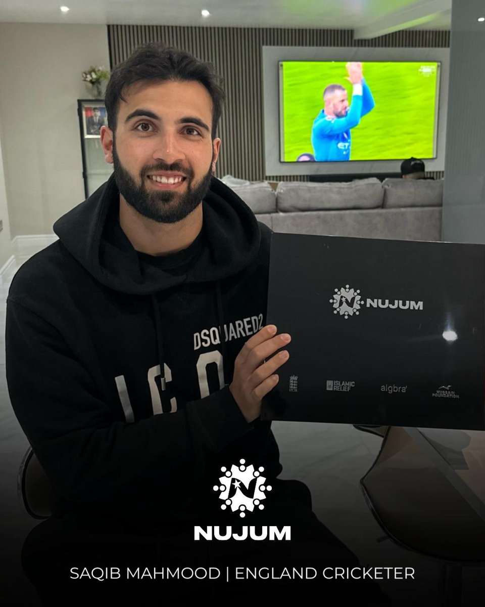 📦✅ Ramadan pack delivered to our ambassador and England fast bowler, @SaqMahmood25 🌙 Have a smashing season and we can't wait to see you breaking those stumps again! Have a blessed Ramadan 🙏 #ramadan #pack #nujum