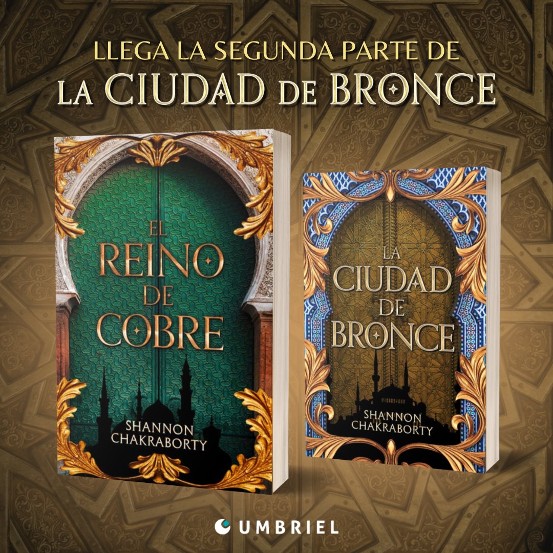 🔥#CoverReveal🔥

El 21/5 llega #ElReinoDeCobre de @SAChakrabooks, la segunda parte de #LaCiudadDeBronce. Preparaos para una secuela llena de aventuras.👑

¡No os perdáis una de las series de high-fantasy más exitosas de los últimos tiempos!

👉Traducción de Jesús Cañadas Jiménez