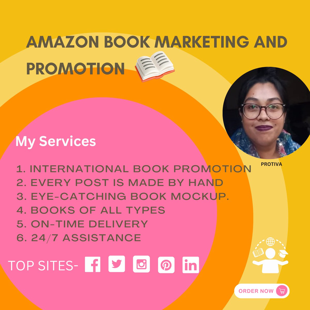 Hi, I am a book promotion specialist. I want to discuss your new book for sales and traffic generated. I have a lot of experience about any type of book promotion. I am highly interested in connecting with you to growing your book sales. Please Visit: fiverr.com/s/jDrAe9