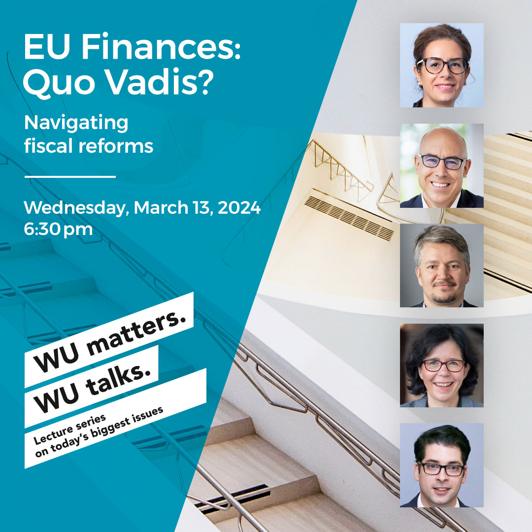 In 2023, the EU Commission presented reform proposals for the EU fiscal rules of the Stability and Growth Pact. Next week at WU, @WIFOat’s @GFelbermayr will discuss their implications with other experts. Join the discussion! More info and registration: bit.ly/3IvVrsN