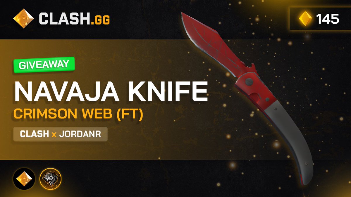 🔶 Navaja Knife | Crimson Web [145 Gems] 🔶
💎 CSGO/CS2 Knife Skin Giveaway 💎

⏩ Follow me <a href="/clashdotgg/">ClashGG</a> &amp; <a href="/jordanr/">jordanr</a>
🔁 Retweet
👥 Tag 1 friend
⬇️ Use code jordanr on Clash (optional) ⬇️
clash.gg/r/JORDANR

🔜 Winner will be picked in 1 week! GL!