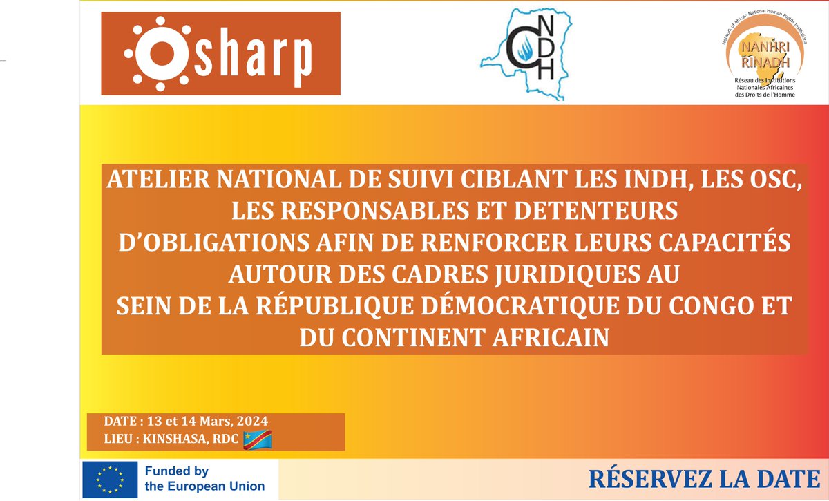 Le Prochain atelier sur la santé et les droits sexuels et reproductifs des adolescents à Kinshasa, RDC. #ASRHR #SRHR #HumanRights