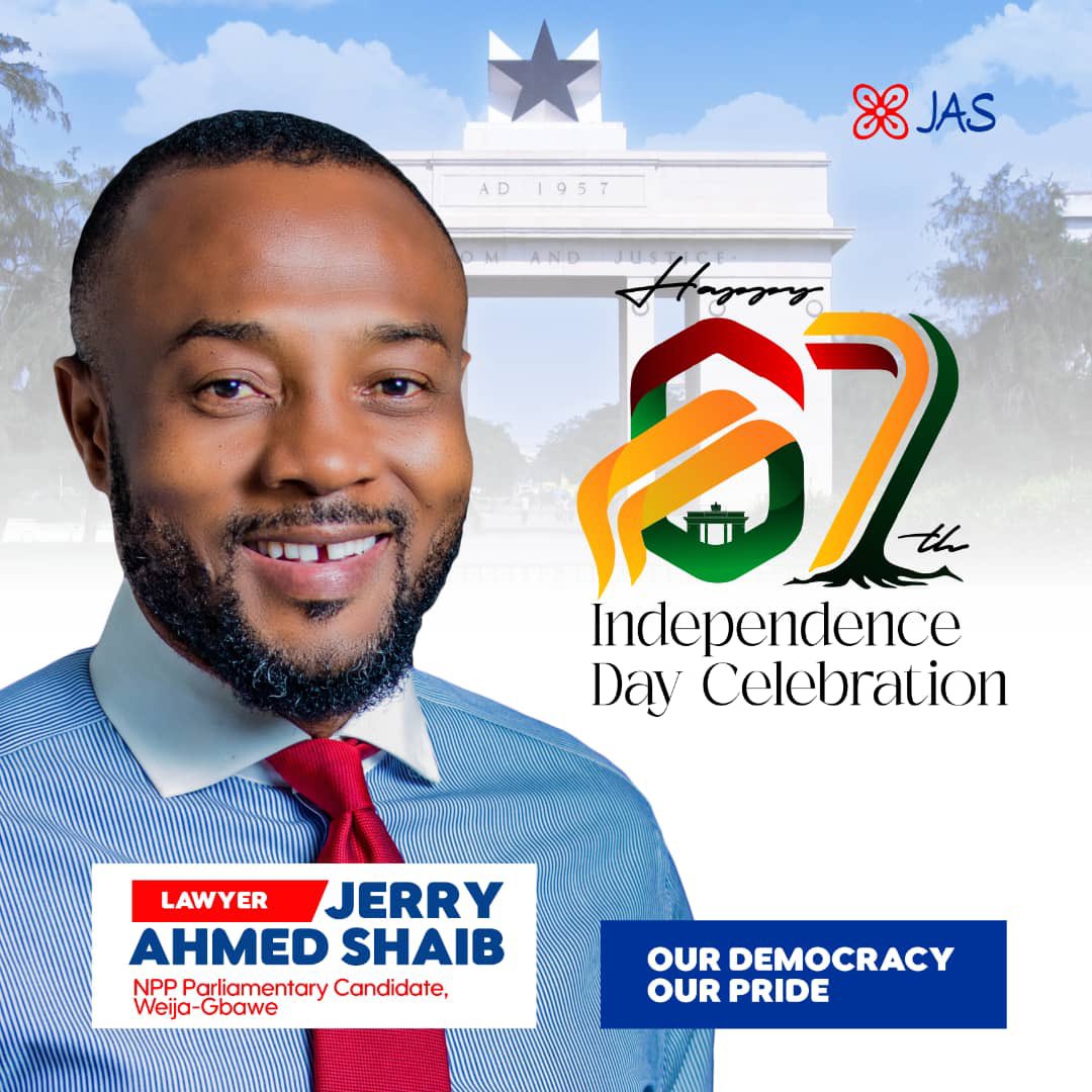 Jerry_Shaib's tweet photo. Happy 67th Independence Anniversary!

  #JASFoundation #ItIsPossible #JerryForParliament2024  #FreshIdeas  #GhanaAt67 #Ghana67 
 #Koforidua2024 #GhanaIndependenceDay https://t.co/RMARFi8IvT