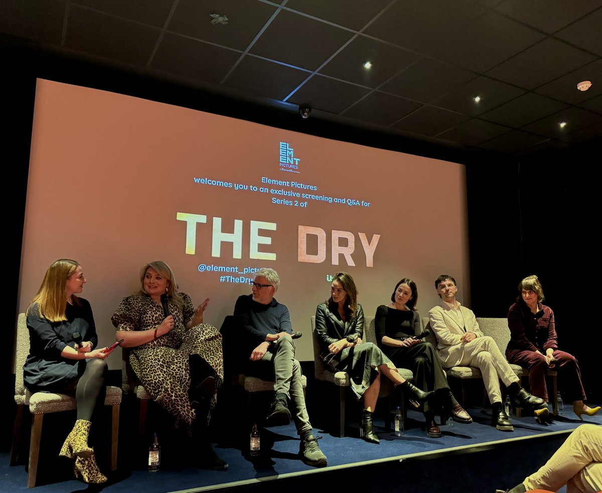 ElementPictures's tweet photo. What a night! Thrilled to host the first screening and Q&amp;A for THE DRY S2 ❤️

HUGE thank you for our incredibly talented panel Nancy Harris, Paddy Breathnach, @roisingni Siobhan Cullen &amp; Adam Richardson

All episodes of #thedry will be available to stream on @ITVX 14th March https://t.co/tfytvcQ2Ih