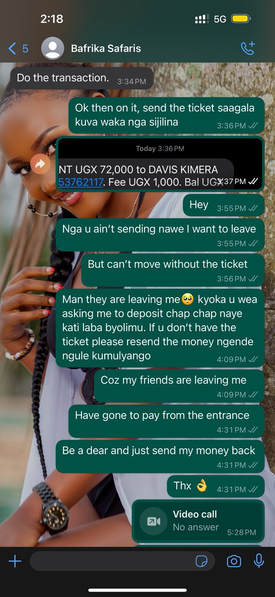 So on Sunday I was going for roast and ryme with a friend, we wea planning on buying tickets at the entrance but I saw @bafrika_safaris status saying he has tickets so I was like lemme support a friend I called and he said he is left with one at 100k Thread…