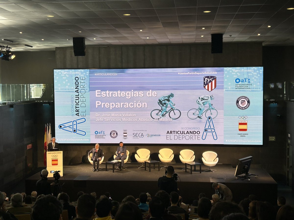 Derbi de los grandes en medicina del deporte en #ARTICULANDO24 <a href="/AtletiFundacion/">Fundación Atlético de Madrid</a> Dr. JM Villalón  <a href="/realmadrid/">Real Madrid C.F.</a>  Dr. JaimeAbascal. Toma nota de susnrecomendaciones #JuntosPorUnDeporteSaludable <a href="/COE_es/">Comité Olímpico Español</a> <a href="/OAFIFoundation/">OAFI Foundation</a>