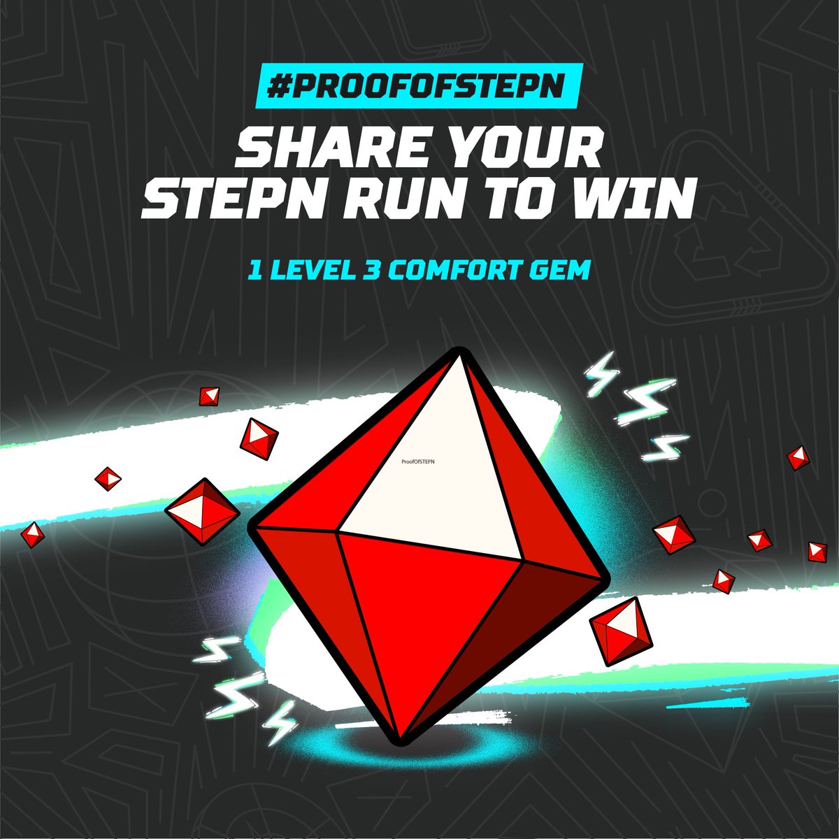 #ProofOfSTEPN Alert 🚨 Get ready for the third edition and a chance to win a Level 3 Comfort Gem by sharing your run! How to participate: 🔹 Like & RT 🔹 Post your run with #ProofOfSTEPN 🔹 Minimum 2 Energy 👉 We’ll draw one winner on a random day before March 10th, 9am UTC!