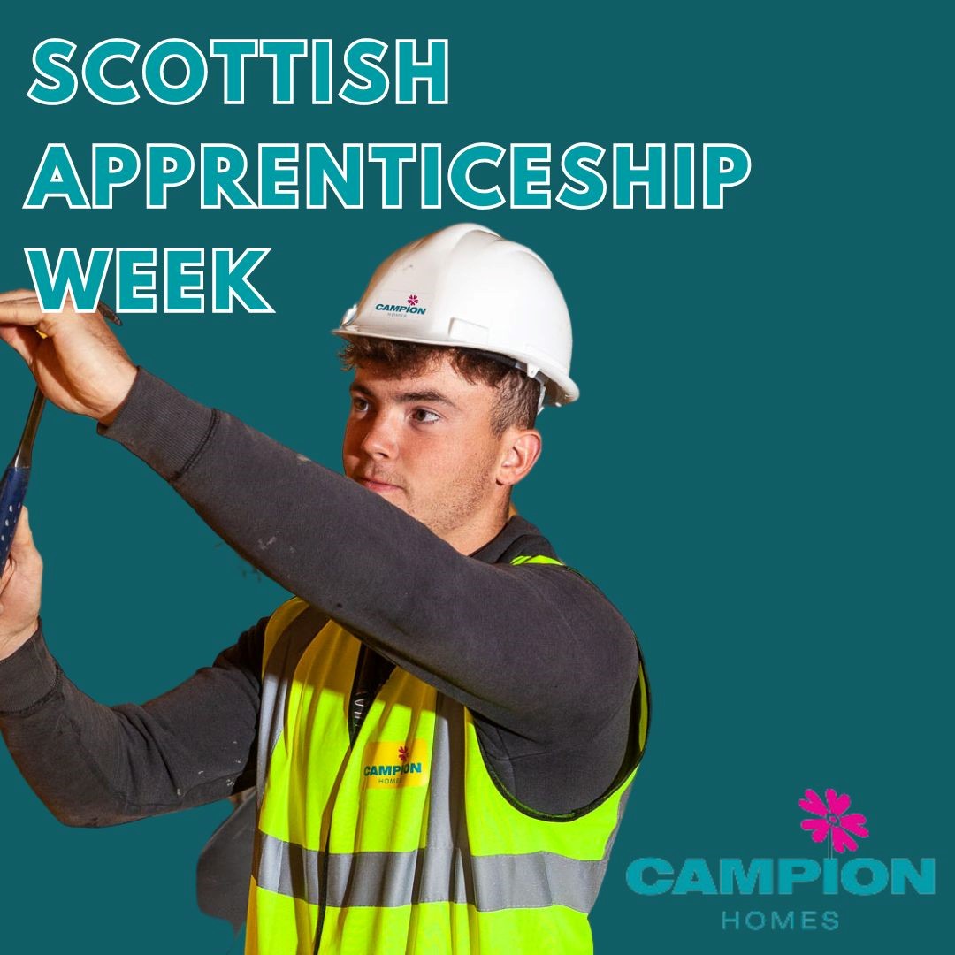 SCOTTISH APPRENTICESHIP WEEK 2024
We spoke to three of our third year apprentices about how their time at Campion Homes has helped them gain valuable skills to succeed in life and work: urlday.cc/zzjei

#ScotAppWeek24 #ScotAppWeek #ScottishApprenticeshipWeek