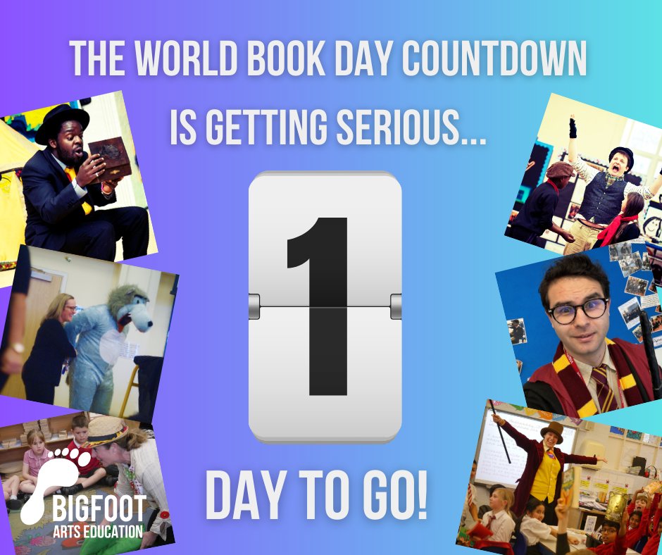 With only 1 DAY to go until children up & down the country celebrate #worldbookday2024, we can't help but share in the excitement! Inspiring #poets, rapping #Shakespeare, creating #plays in a day & putting Wolves on Trial! bigfootartseducation.co.uk/projects.../li… @WorldBookDayUK @Literacy_Trust