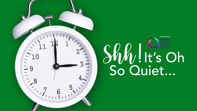 Morning Just a wee reminder that we're part of the @EastgateNess & @AutismScotland Quiet Hour today between 3pm & 4pm 👍 #QuietHour