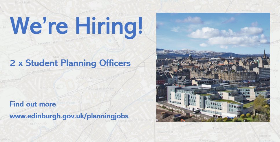 Join our team as a Student Planner for your placement year! Gain hands-on experience in development management & contribute towards Edinburgh’s #CityPlan2040 edinburgh.gov.uk/planningjobs