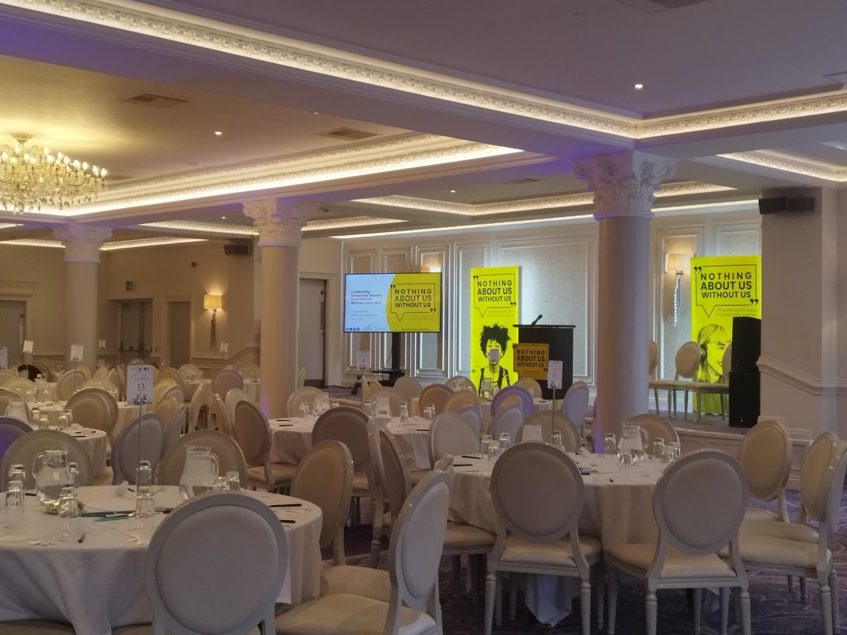 CFNIreland's tweet photo. All set up and ready for our Nothing About Us Without Us event this morning at the @Tullyglass Hotel.
#NIWHStrategy #CFNI https://t.co/gqcVQNwh6y
