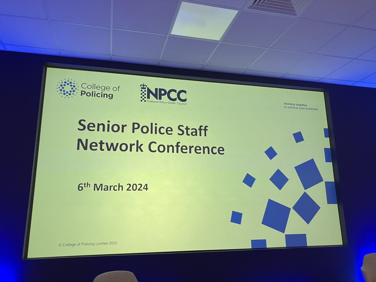 Getting ready to start at the Senior Police Staff Network. A lovely buzz in the room and a great chance for more #celebratingpolicestaff