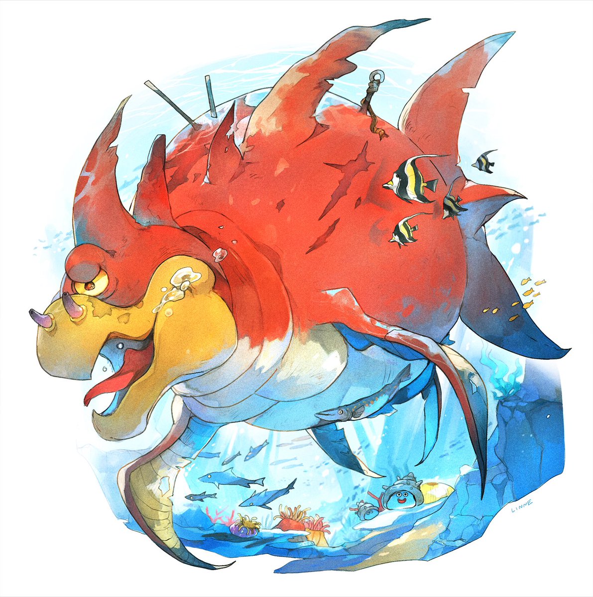 pokemon (creature) fish underwater swimming bubble air bubble tongue  illustration images