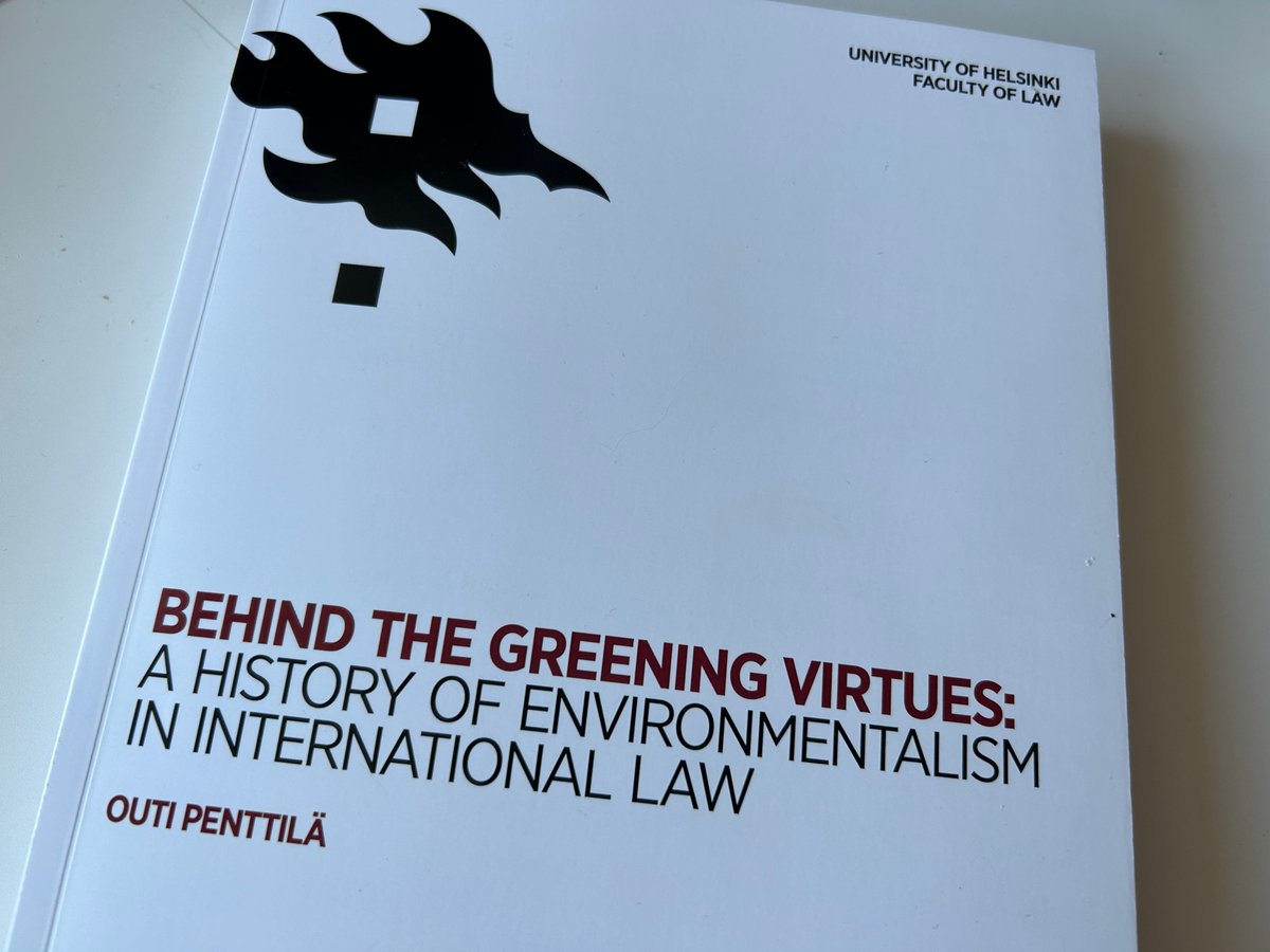 ErikCastrénInstitute (@intlaw_eci) on Twitter photo Please join us on 15 March to celebrate the public doctoral defence 🎩 of Outi Penttilä on "Behind the greening virtues - A history of environmentalism in international law". The opponent appointed by <a href="/HelsinkiLaw/">Faculty of Law, HelsinkiUni</a> is <a href="/SurabhiRanganat/">Surabhi Ranganathan</a> <a href="/Cambridge_Uni/">Cambridge University</a>.
helsinginyliopisto.etapahtuma.fi/Kalenteri/Suom… Please join us on 15 March to celebrate the public doctoral defence 🎩 of Outi Penttilä on "Behind the greening virtues - A history of environmentalism in international law". The opponent appointed by <a href="/HelsinkiLaw/">Faculty of Law, HelsinkiUni</a> is <a href="/SurabhiRanganat/">Surabhi Ranganathan</a> <a href="/Cambridge_Uni/">Cambridge University</a>.
helsinginyliopisto.etapahtuma.fi/Kalenteri/Suom…