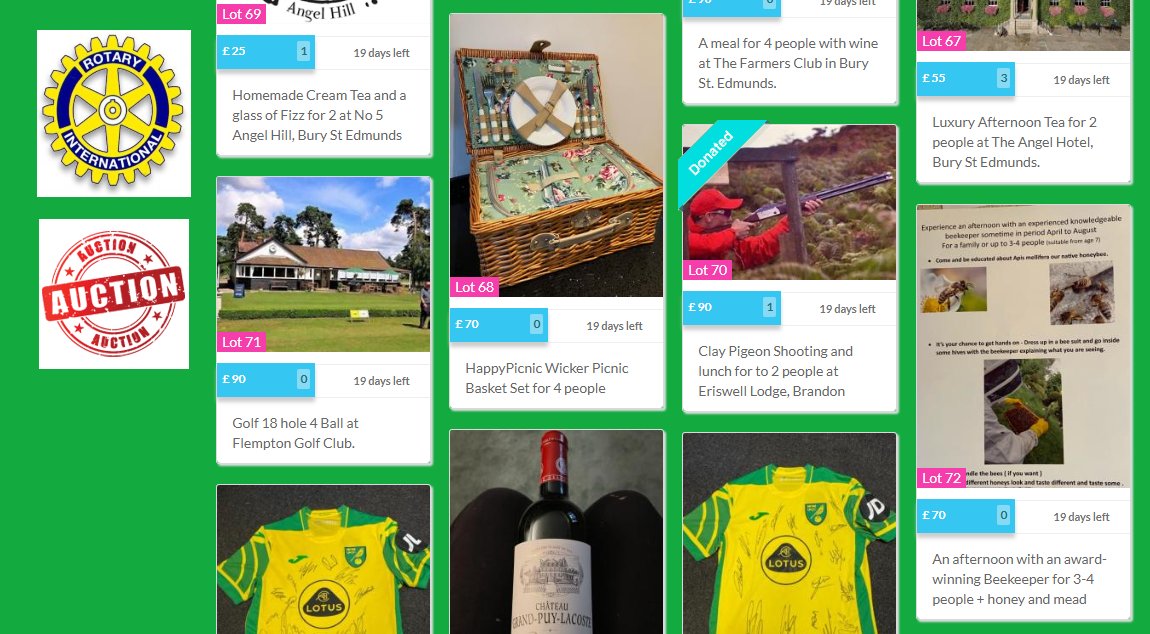 Our thanks to Bury Abbey Rotary Club @abbey1080 for kindly including us as a beneficiary in their online auction! It runs from Mon 4th-Sun 24th March & raises much needed funds for local charities. Take a look at the amazing array of Lots & place a bid! jumblebee.co.uk/burystedmundso…