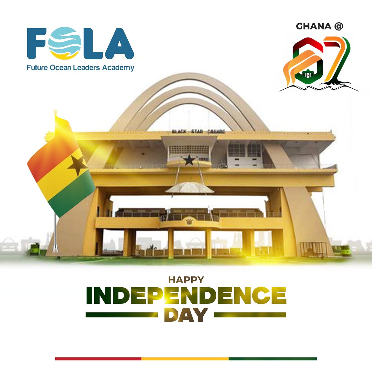 Happy Independence Day🇬🇭 Let's join hands to nurture the next generation of ocean stewards and champion the cause of marine conservation with FOLA. Together, we can safeguard our oceans for a sustainable and thriving future. #MarineConservation #FOLA #FutureOceanLeadersAcademy